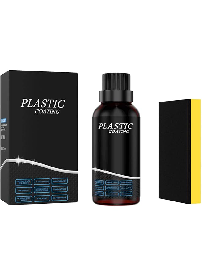 NALACAL Car Plastic Restorer, Auto Detailing Kit For Interior, Dashboard Cleaner & Scratch Remover Belt Sponge, Long-Lasting Shine & Protection, Easy Application For Vehicle  - Image 1