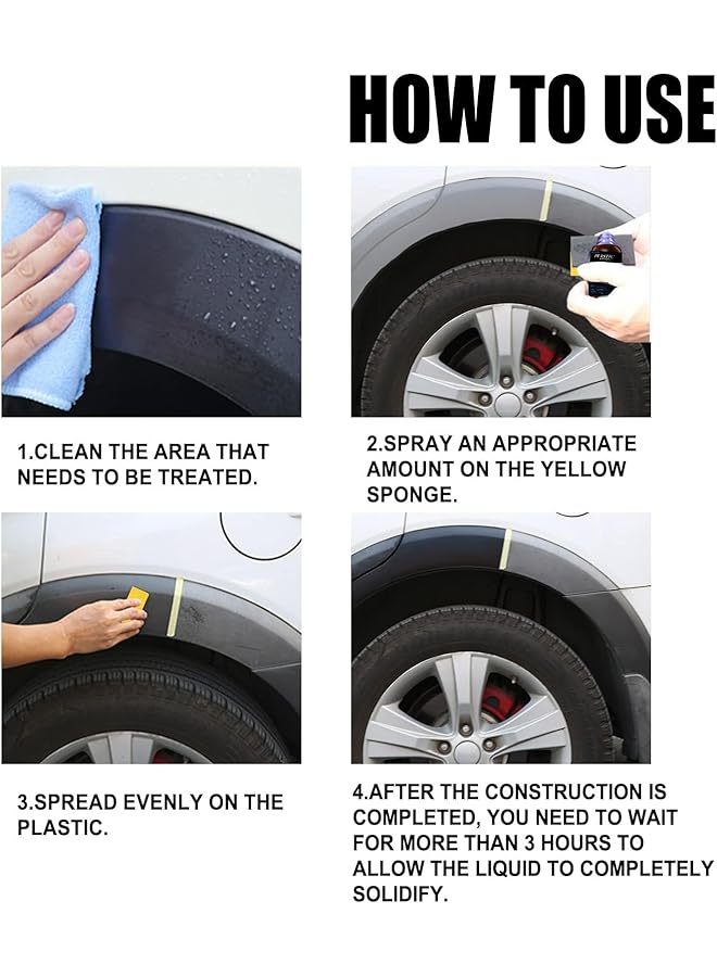 NALACAL Car Plastic Restorer, Auto Detailing Kit For Interior, Dashboard Cleaner & Scratch Remover Belt Sponge, Long-Lasting Shine & Protection, Easy Application For Vehicle  - Image 5