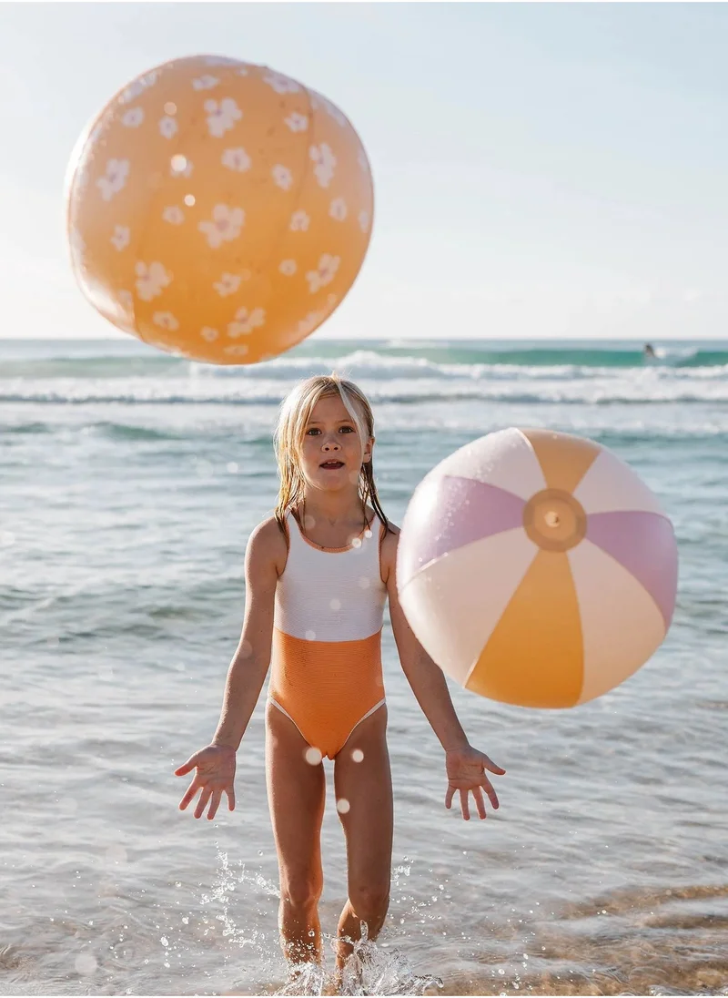SUNNY LIFE Kids Inflatable Beach Ball Set – 2 Pack | Pastel Pool Balls for Kids | Summer Water Toys | Outdoor Play Beach Balls | Lightweight Bouncy Ball Set for Pool, Beach & Backyard Fun