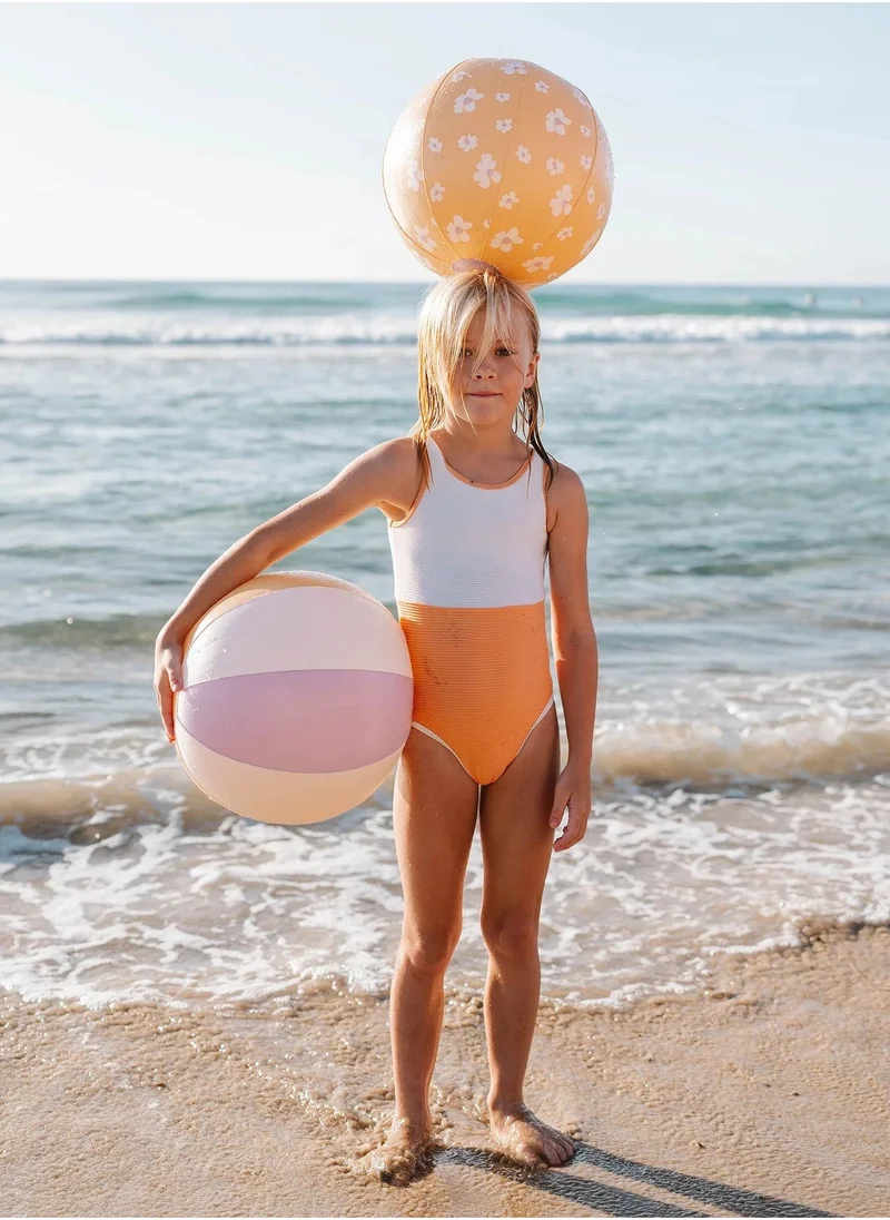 SUNNY LIFE Kids Inflatable Beach Ball Set – 2 Pack | Pastel Pool Balls for Kids | Summer Water Toys | Outdoor Play Beach Balls | Lightweight Bouncy Ball Set for Pool, Beach & Backyard Fun