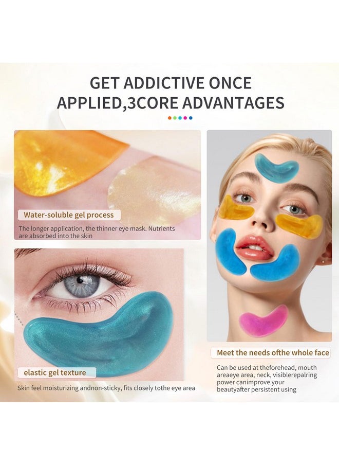 Mond'sub - Premium Under Eye Patches Gel Eye Patches Hydrating & Refresh For Puffy Eyes Under Eye Bags & Dark Circles Natural Collagen Eye Gels Pads Crystal Antiaging Eye Mask (Light Blue) - Image 1
