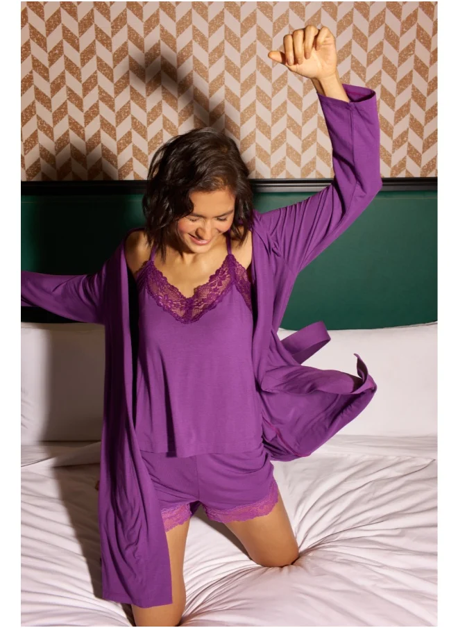 نسيسيرا Dreamy Purple Lace Cardigan