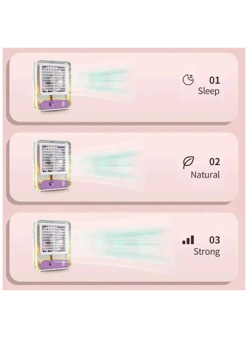 دينكس مكيف متنقل صغير وفواحة ذكية يعمل بالشحن يبرد ويرطب وينقي الهواء من الغبار بـ3 درجات دفع هواء ورش رذاذ الماء من دينكس DX2533 - Image 3