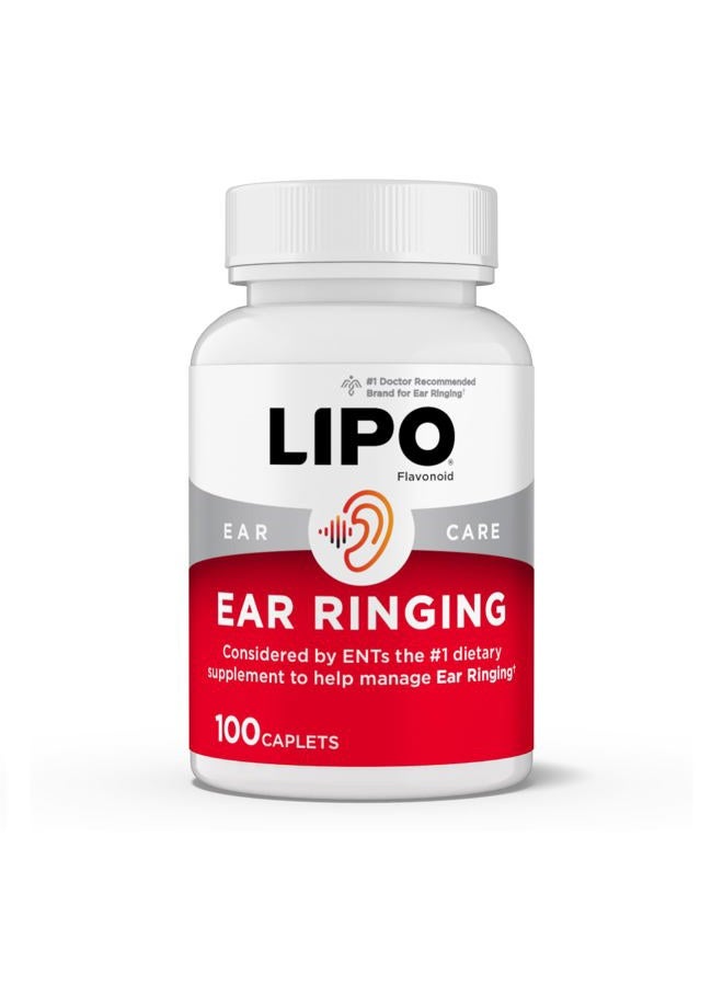 Lipo-Flavonoid Lipo Flavonoid Ear Ringing - Doctor-Recommended for Ringing Ears – Clinically Proven Lemon Bioflavonoid Complex with Vitamins C, B1, B2, B6, B12, & Calcium - 100 Caplets - Image 1