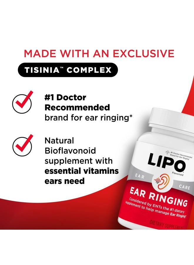 Lipo-Flavonoid Lipo Flavonoid Ear Ringing - Doctor-Recommended for Ringing Ears – Clinically Proven Lemon Bioflavonoid Complex with Vitamins C, B1, B2, B6, B12, & Calcium - 100 Caplets - Image 2