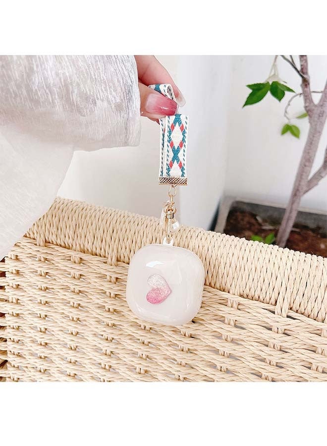 Love Shell Earphone Protective Cover with Keychain for Samsung Galaxy Buds Pro Case/Galaxy Buds 2 Case/Galaxy Buds Live Case - Image 3