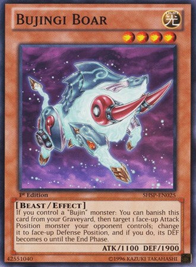 YU-GI-OH! - Bujingi Boar (SHSP-EN025) - Shadow Specters - 1st Edition - Common