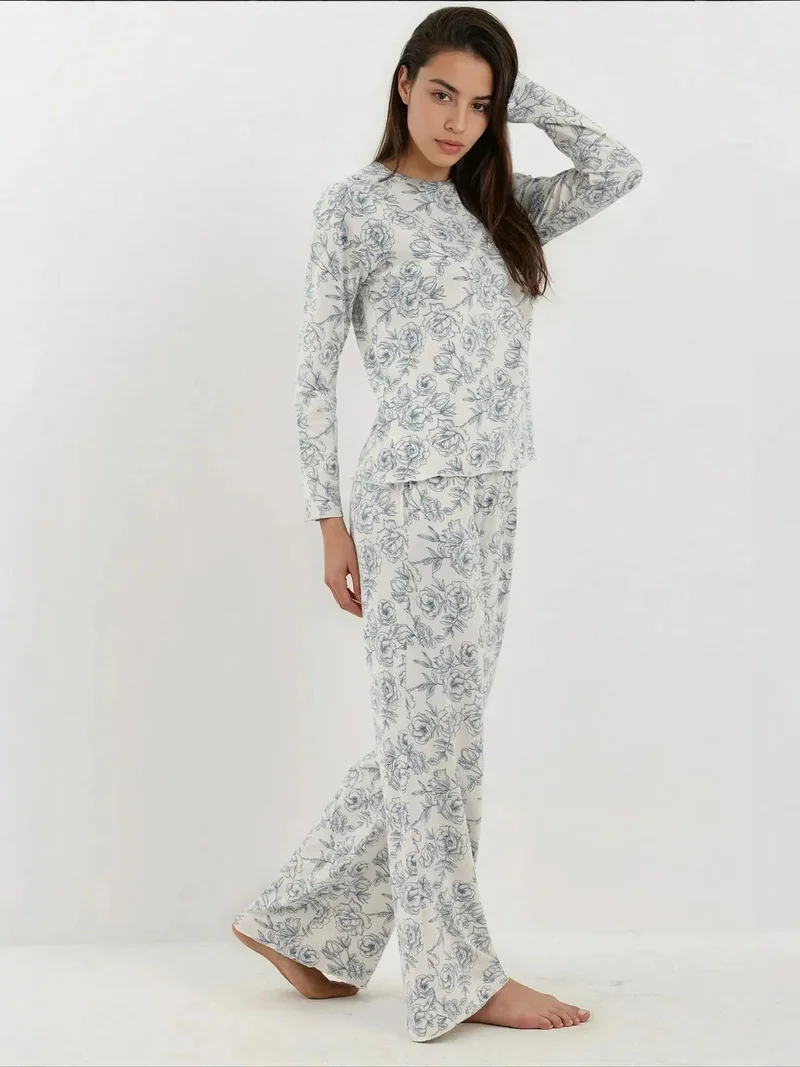 Hiccup Multicolor Soft Touch Relax Fit Pajama Set for Women | Best Price UAE