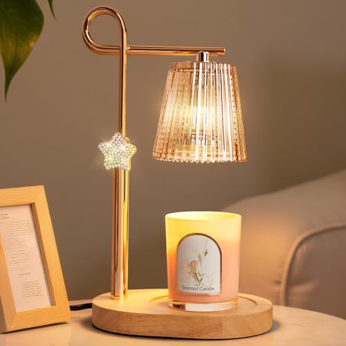 SHARE&CARE Candle Warmer Lamp - Valentine's Festive Metal Wax Melter with Timer & 4 Dimming Modes, Gift-Ready for Women, Christmas, Birthday, Women Gift for Mom, Wife,Her (Gold-St) - Image 1