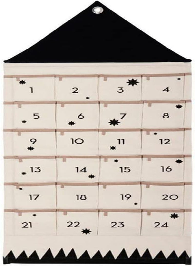 GGOOT Advent Calendar,Fabric Christmas Advent Calendars With 24 Pockets Felt Fillable Numbers Hanging Countdown Diy Advent Calendar Make Your Own Advent Calendar  - Image 1
