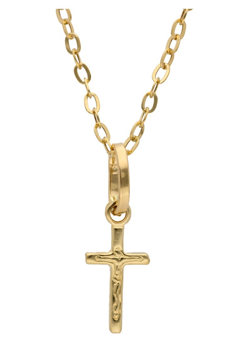 FK Jewellers Gold Necklace (Chain with Cross Shaped Pendant) 18KT - Image 2