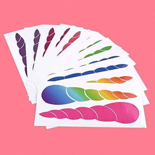 FEPITO Birthday Party Game for Kids Pin The Horn on Unicorn-Game Poster with 24 Horn Stickers Pin The Tail Game for Girl Unicorn-Birthday Rainbow Party Favors Supplies Wall Home Room Decorations - Image 3