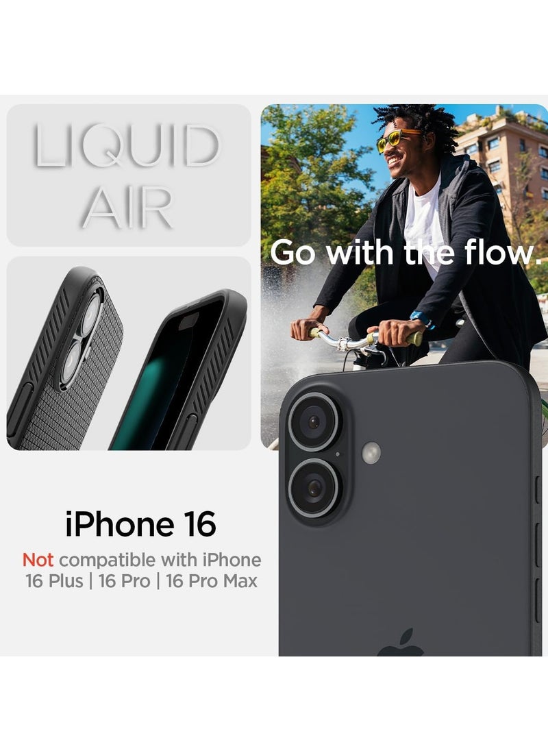 Spigen Liquid Air for iPhone 16 Case Cover (2024) - Matte Black  - Image 2