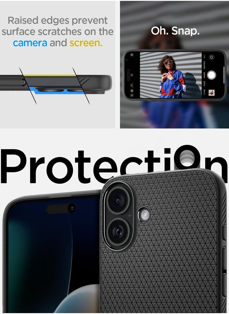 Spigen Liquid Air for iPhone 16 Case Cover (2024) - Matte Black  - Image 3