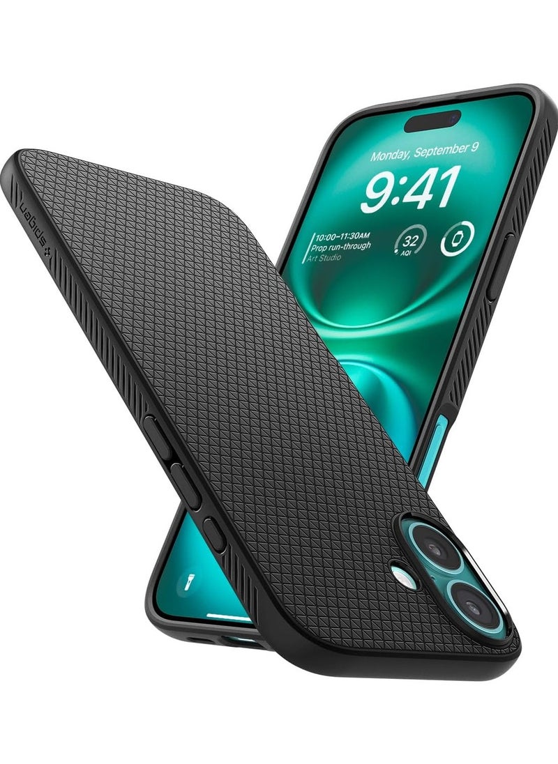 Spigen Liquid Air for iPhone 16 Case Cover (2024) - Matte Black  - Image 1