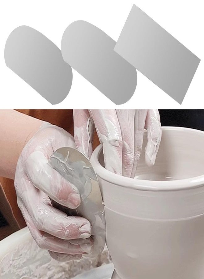 CKANDAY 3 Sizes Rubber Pottery Clay Ribs + 3 Pcs Sculpture Pottery Molding Scraper Cutter + 4 Pcs Stainless Steel Circular Clay Hole Cutters + 1 Clay Ceramic Needle + 1 Feather Wire Texture Detail Tools - Image 5