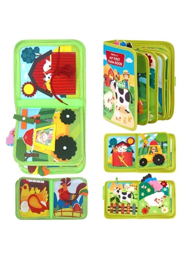 Felt learning board, baby enlightenment teaching aids, learning to dress, buckle, Montessori early education, children's toys, learning books - Image 2