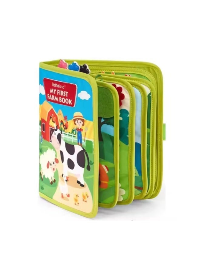Felt learning board, baby enlightenment teaching aids, learning to dress, buckle, Montessori early education, children's toys, learning books - Image 1
