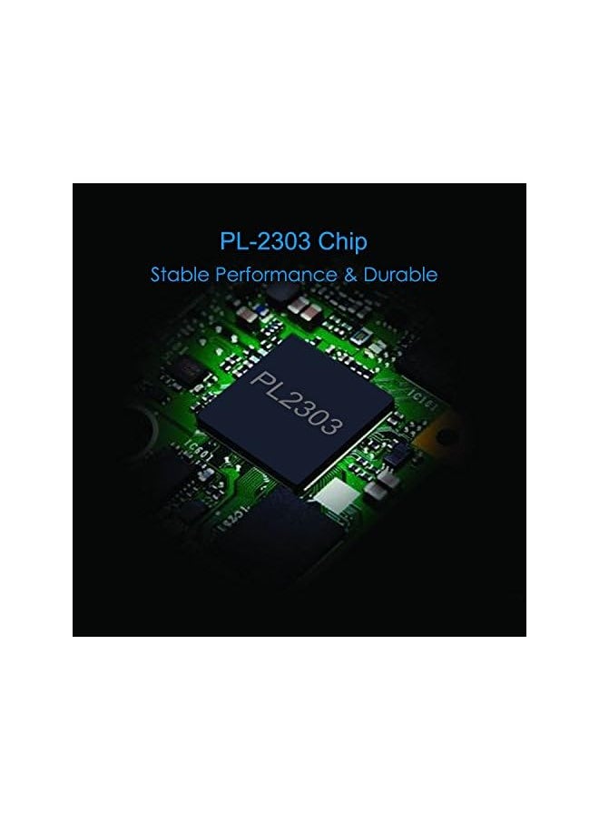 CableCreation - USB to RS232 Adapter with PL2303 Chip 3.3 FT, USB 2.0 to RS232 Female DB9 Serial Converter Cable For Cashier Register, Modem, Scanner, Digital Cameras, CNC, 1M Black - Image 1