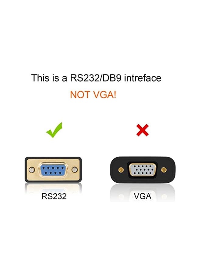 CableCreation - USB to RS232 Adapter with PL2303 Chip 3.3 FT, USB 2.0 to RS232 Female DB9 Serial Converter Cable For Cashier Register, Modem, Scanner, Digital Cameras, CNC, 1M Black - Image 1