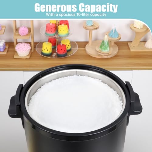 TOAUTO 20Lbs Wax Melter for Candle Making - Candle Wax Melting Pot with Three Power Adjustment 60 to 100 Degrees Temp Setting for Soy Wax Business Candle Making(Black) - Image 3