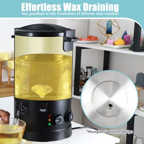 TOAUTO 20Lbs Wax Melter for Candle Making - Candle Wax Melting Pot with Three Power Adjustment 60 to 100 Degrees Temp Setting for Soy Wax Business Candle Making(Black) - Image 5