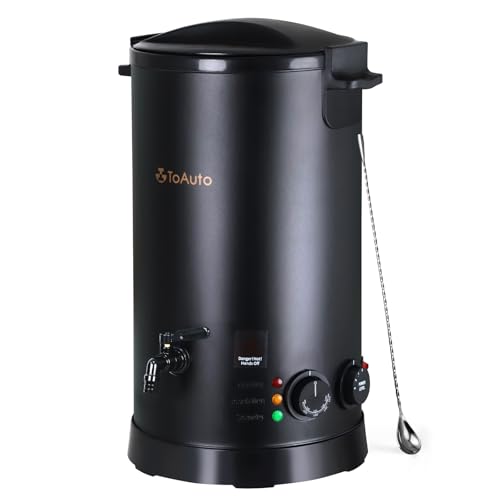 TOAUTO 20Lbs Wax Melter for Candle Making - Candle Wax Melting Pot with Three Power Adjustment 60 to 100 Degrees Temp Setting for Soy Wax Business Candle Making(Black) - Image 1