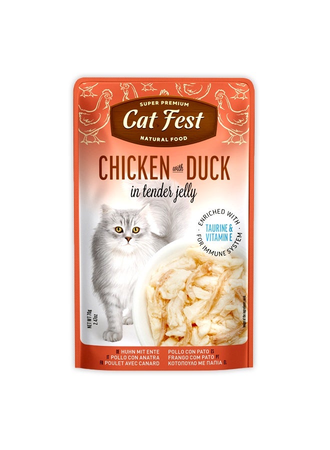 Cat Fest Chicken With Duck In Tender Jelly For Cats - 70G - Image 1