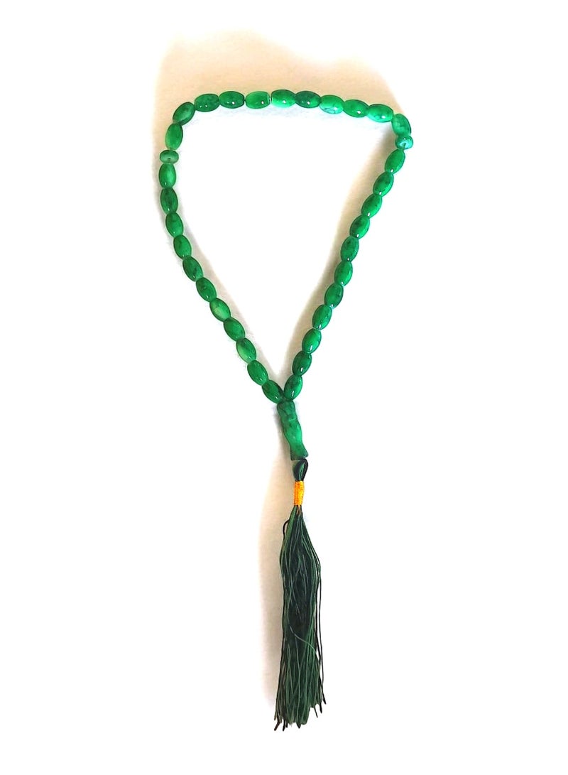 Green Medium Length Prayer Bead  - Image 1