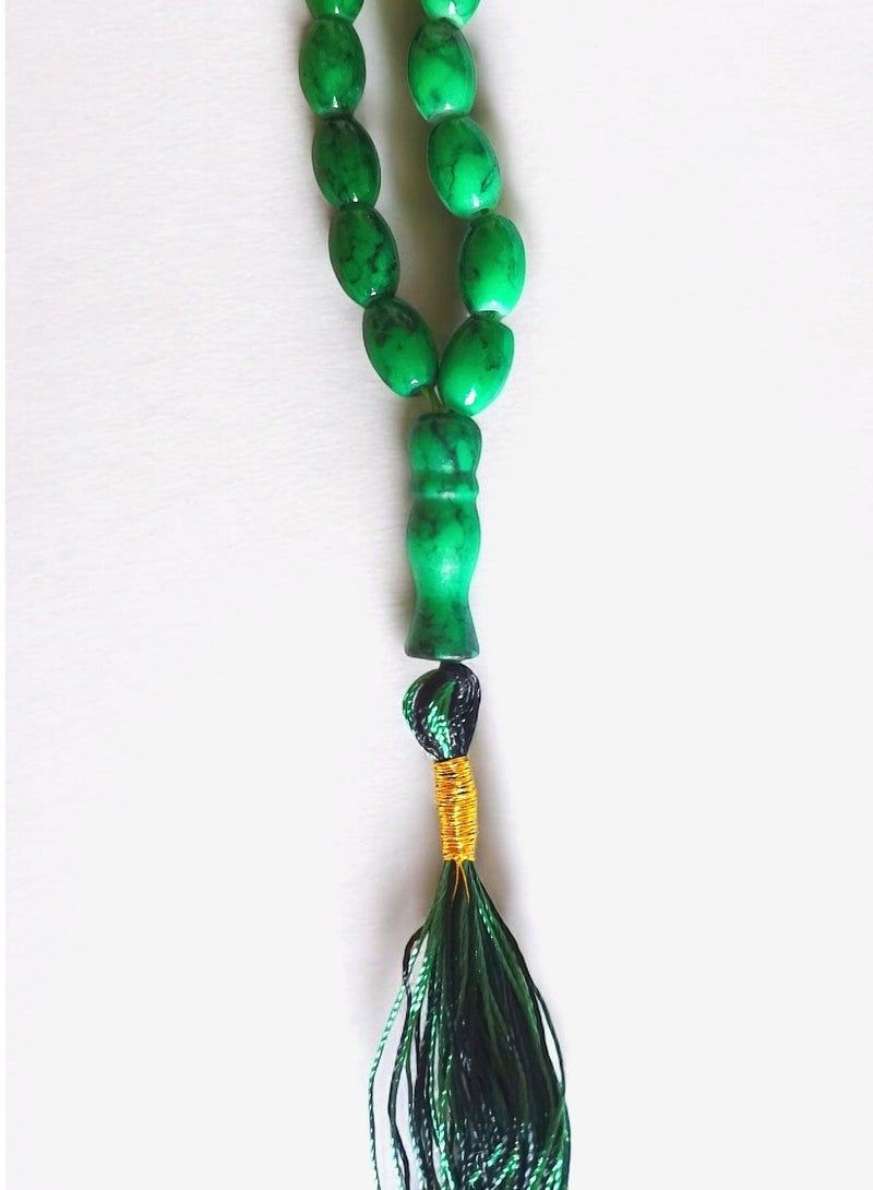 Green Medium Length Prayer Bead  - Image 2