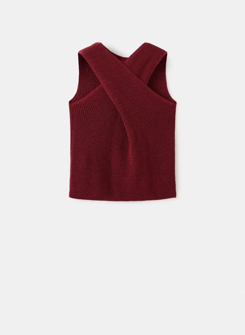 Mango  Knitted Wrap Top for Women | Best Price UAE