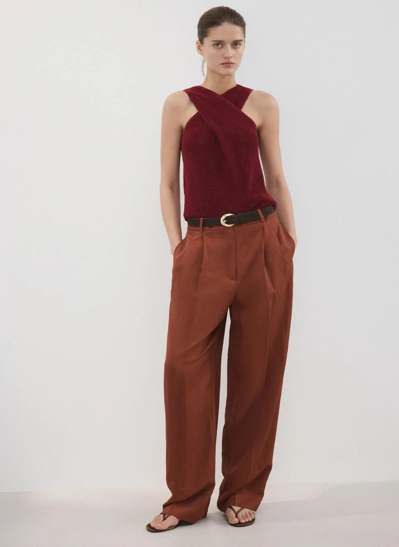 Mango  Knitted Wrap Top for Women | Best Price UAE