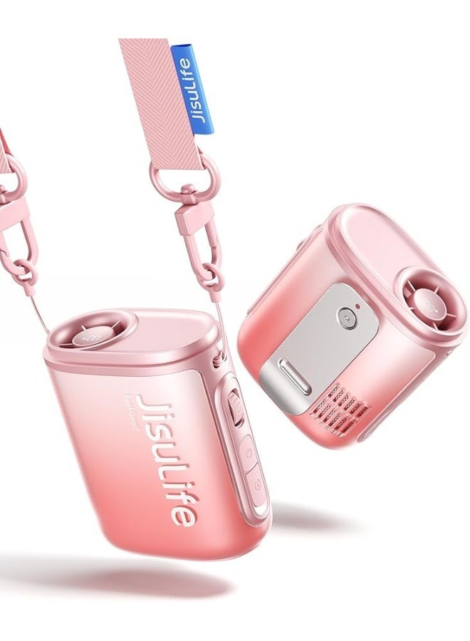 Jisulife Neck Fan Life 5 Necklace Wearable Belt Fan 4500Mah - PINK - Image 1