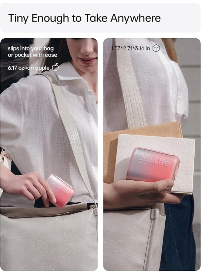 Jisulife Neck Fan Life 5 Necklace Wearable Belt Fan 4500Mah - PINK - Image 4