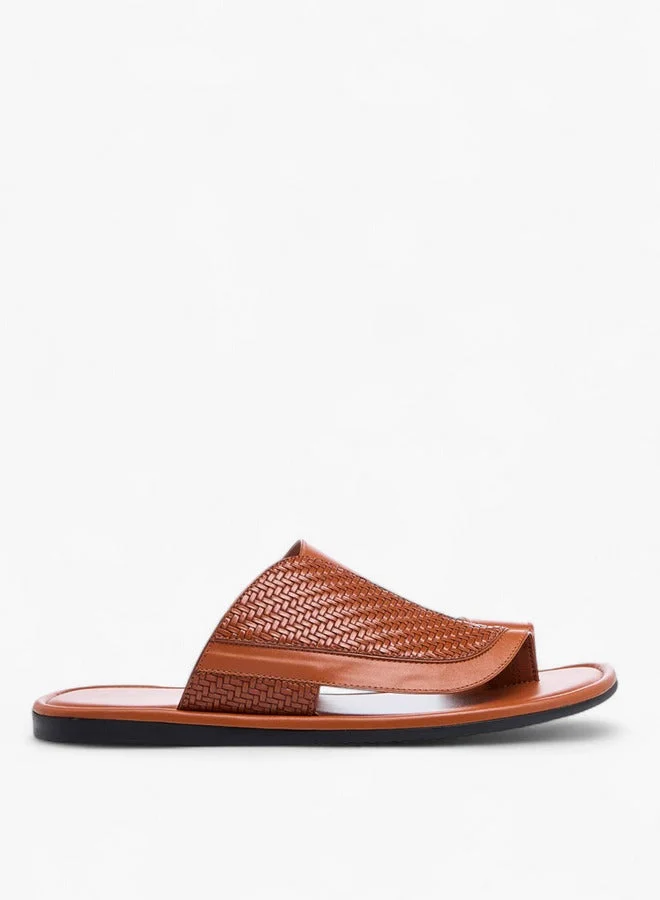 Textured Slip-on Arabic Sandals