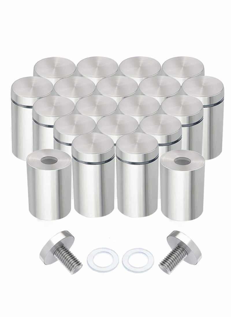 Y&D Stainless Steel Standoff Screws, 20Pcs 25 x 25mm Wall Sign Holders Mounting Glass Hardware for Hanging Acrylic Picture Frame, Advertising Screws Kit  - Image 1