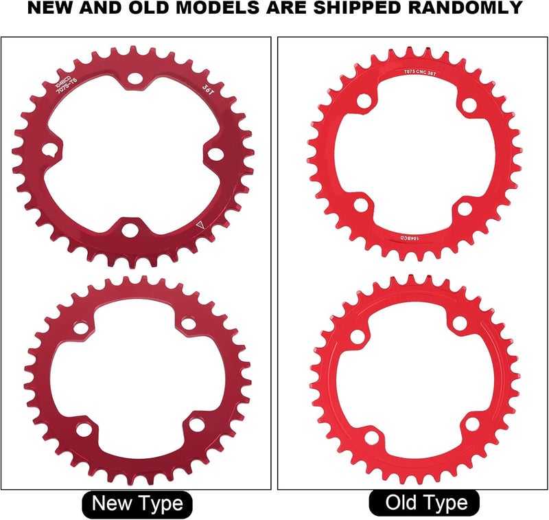 woobles Bike Chainring, 32/34/36/38T BCD 104 Mountain Bike Single Speed Chainring Suitable for Road Bike Mountain Bike - Image 3