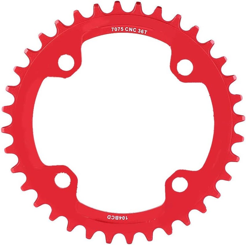 woobles Bike Chainring, 32/34/36/38T BCD 104 Mountain Bike Single Speed Chainring Suitable for Road Bike Mountain Bike - Image 1