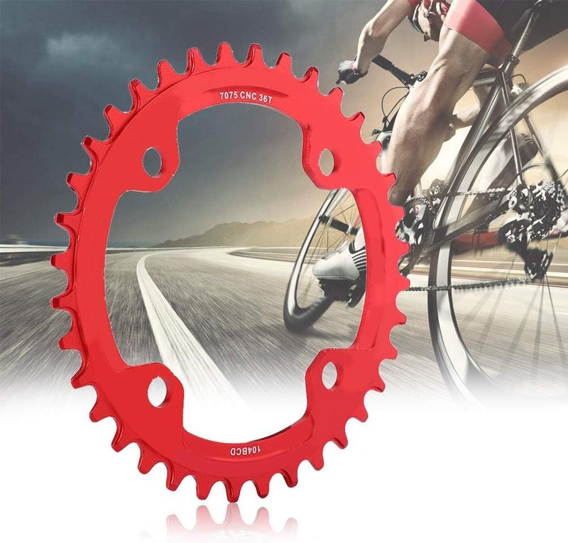 woobles Bike Chainring, 32/34/36/38T BCD 104 Mountain Bike Single Speed Chainring Suitable for Road Bike Mountain Bike - Image 4