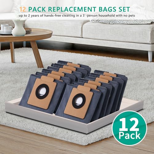 CHIKIXSON Dust Bags for eufy X10 Pro Omni Robot Vacuum & X8 Pro with Self-Empty Station, Large Capacaity, 12 Pack - Image 5