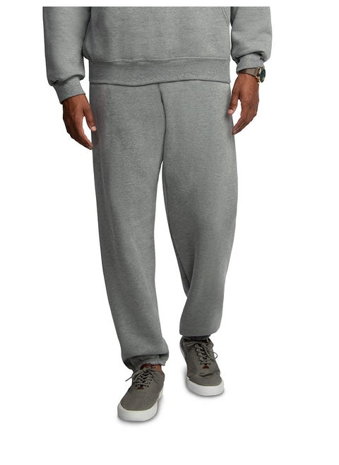 Fruit of the Loom mens Eversoft Fleece & Joggers (Regular Big Man) Sweatpants, Elastic Bottom - Grey Heather, Medium US