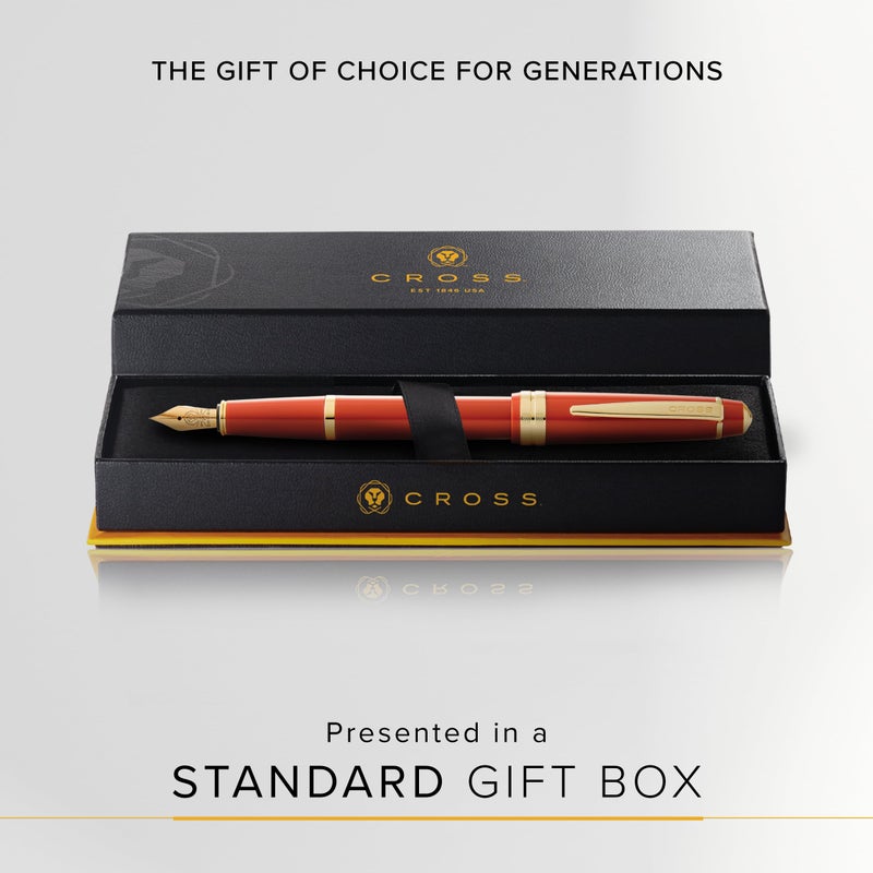 Cross Bailey Light Refillable Fountain Presented in a Everyday Gift Box - Medium Point, Black Ink, Polished Amber - Image 5