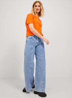 JJXX Crew Neck Light Orange Women's T-Shirt 12206974  - Image 1