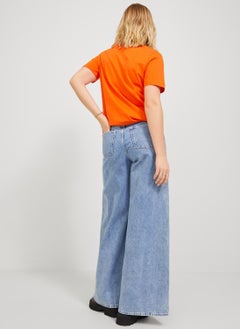 JJXX Crew Neck Light Orange Women's T-Shirt 12206974  - Image 3