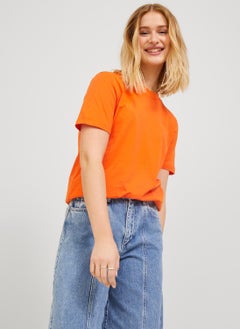 JJXX Crew Neck Light Orange Women's T-Shirt 12206974  - Image 2