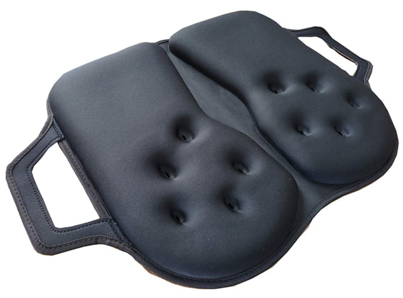 Tektrum Extra Thick Foldable Orthopedic Cool Gel Seat Cushion wHandle for Home Office Chair Car TravelRelief for Back Sciatica Tailbone Pain Promote Healthy Posture TDGS1631BLK