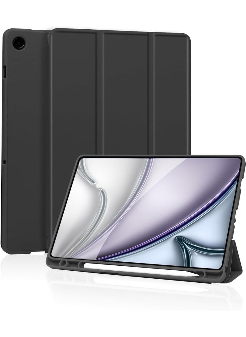 MIGOFAST Samsung Galaxy Tab A11+/2025 11Inch – Multi-Angle Stand PU Leather Soft Cover with Hidden Pencil Holder,Slim Lightweight Back Protective Folio A11 Plus 2025 Black - Image 1