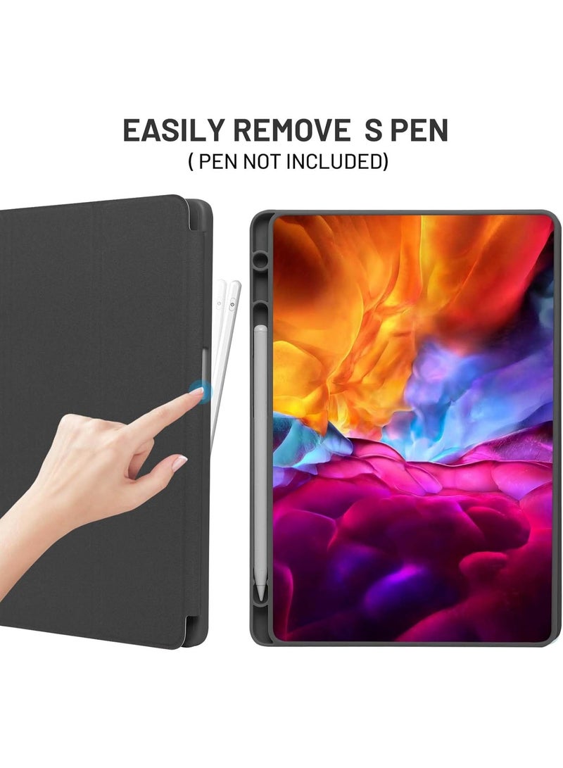 MIGOFAST Samsung Galaxy Tab A11+/2025 11Inch – Multi-Angle Stand PU Leather Soft Cover with Hidden Pencil Holder,Slim Lightweight Back Protective Folio A11 Plus 2025 Black - Image 2