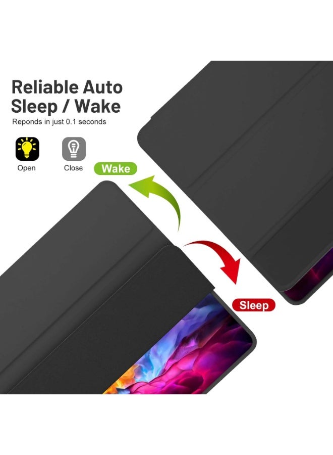 MIGOFAST Samsung Galaxy Tab A11+/2025 11Inch – Multi-Angle Stand PU Leather Soft Cover with Hidden Pencil Holder,Slim Lightweight Back Protective Folio A11 Plus 2025 Black - Image 3