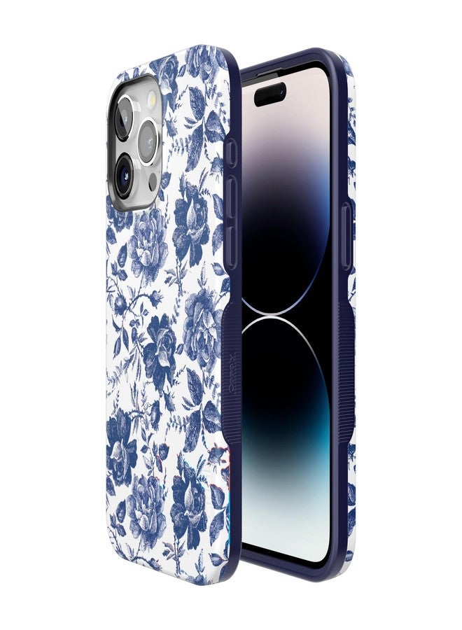 Casely iPhone 15 Pro Max Case | Rose to Fame | Blue & White Rose Floral Case | Compatible with MagSafe and Action Button | Ultra-Protective Bold Fit - Image 5
